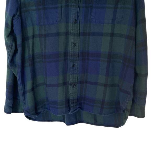 LEVI'S Men's Cotton Plaid Mid-weight Flannel Shirt in Navy/Green, Size X-Large - Picture 6 of 12